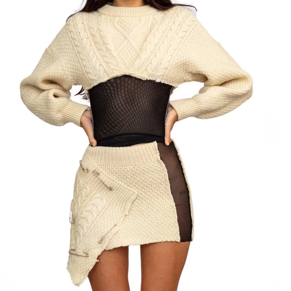 SAMI MIRO VINTAGE REWORKED FISHERMAN SKIRT and SWEATER